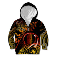 New Zealand Kid Hoodie Aotearoa Hei-Tiki Maori Fern Tattoo Arty - Wonder Print Shop