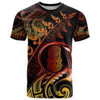 New Zealand T Shirt Aotearoa Hei-Tiki Maori Fern Tattoo Arty - Wonder Print Shop