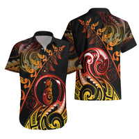 New Zealand Hawaiian Shirt Aotearoa Manaia Maori Fern Tattoo Arty - Wonder Print Shop