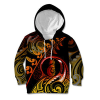 New Zealand Kid Hoodie Aotearoa Manaia Maori Fern Tattoo Arty - Wonder Print Shop