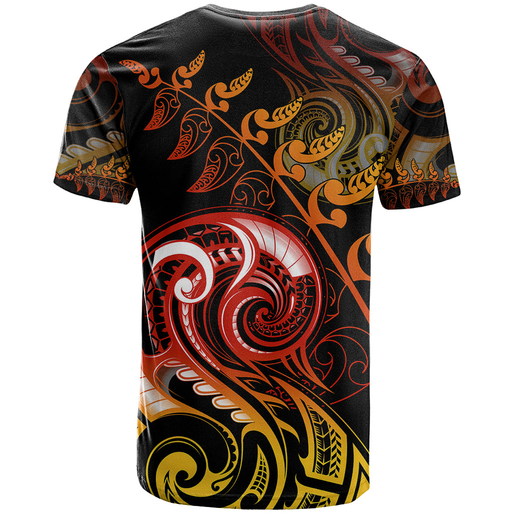 New Zealand T Shirt Aotearoa Manaia Maori Fern Tattoo Arty - Wonder Print Shop