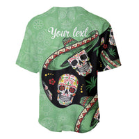 Mexican Sugar Skull Personalized Baseball Jersey Dia de Los Muertos Vibe LT9 - Wonder Print Shop