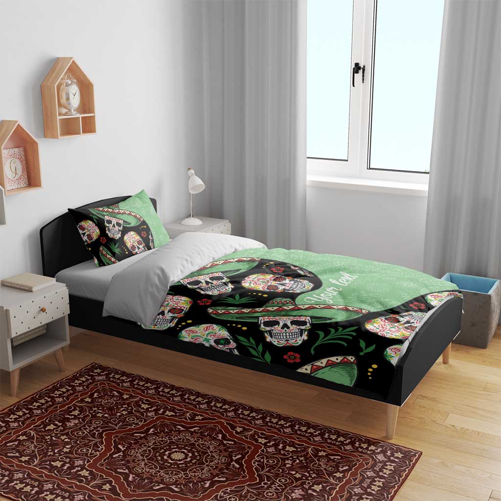 Mexican Sugar Skull Personalized Bedding Set Dia de Los Muertos Vibe LT9 - Wonder Print Shop