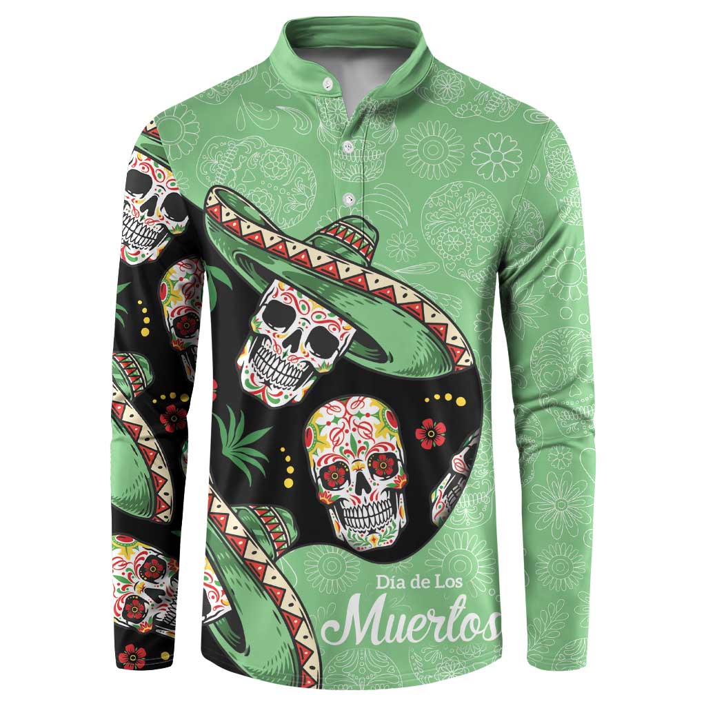 Mexican Sugar Skull Personalized Button Sweatshirt Dia de Los Muertos Vibe LT9 - Wonder Print Shop