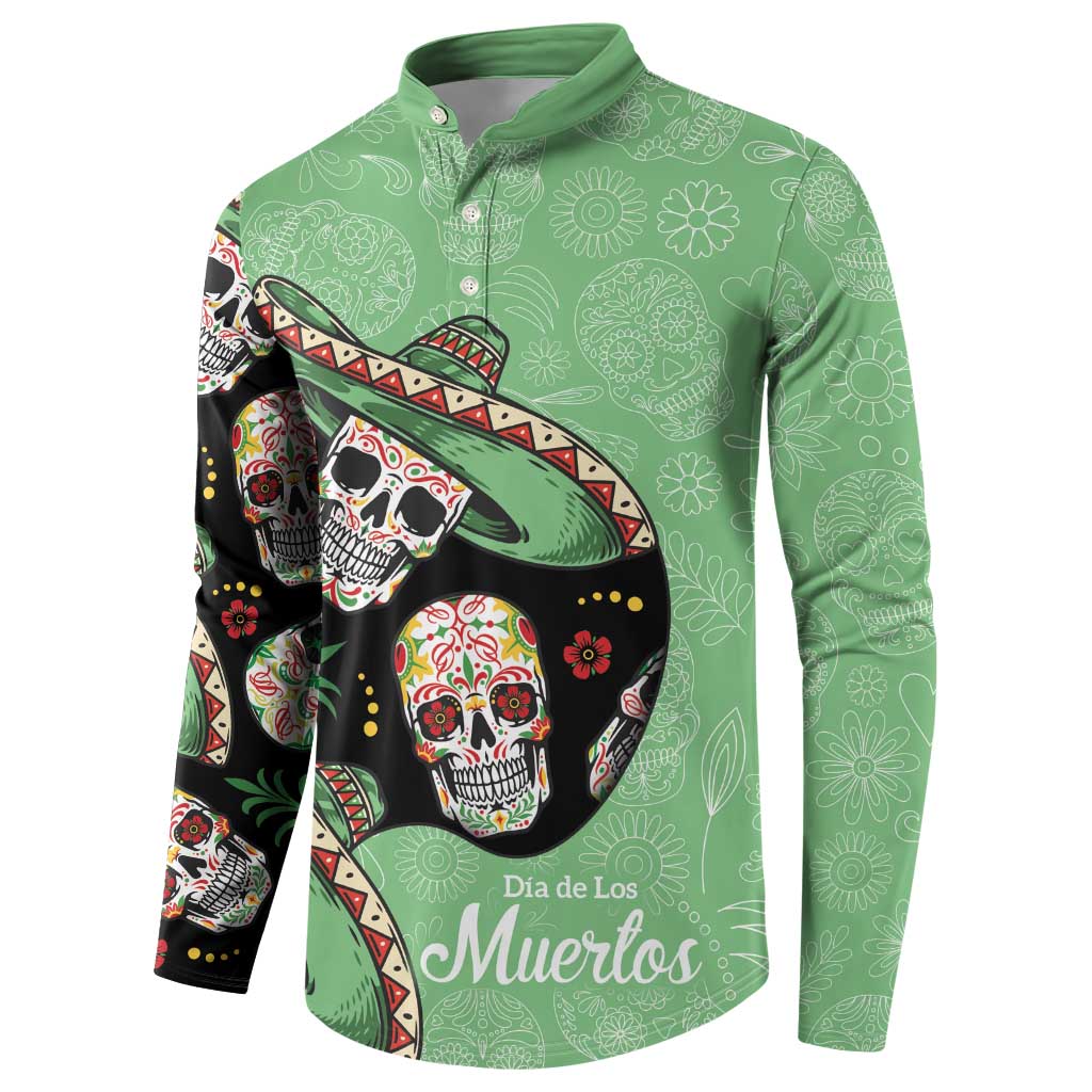 Mexican Sugar Skull Personalized Button Sweatshirt Dia de Los Muertos Vibe LT9 - Wonder Print Shop