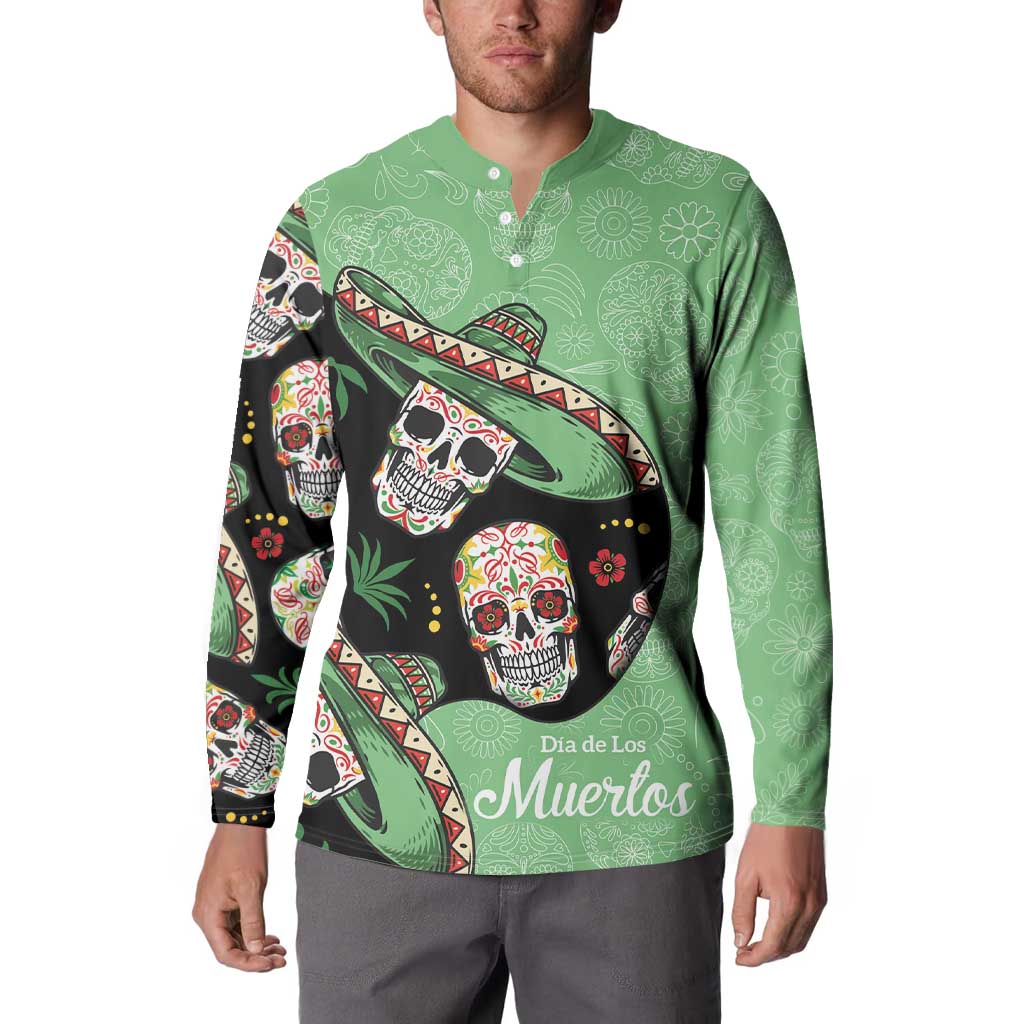 Mexican Sugar Skull Personalized Button Sweatshirt Dia de Los Muertos Vibe LT9 - Wonder Print Shop