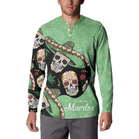 Mexican Sugar Skull Personalized Button Sweatshirt Dia de Los Muertos Vibe LT9 - Wonder Print Shop