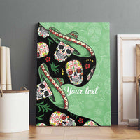 Mexican Sugar Skull Personalized Canvas Wall Art Dia de Los Muertos Vibe LT9 - Wonder Print Shop