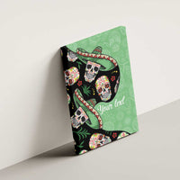 Mexican Sugar Skull Personalized Canvas Wall Art Dia de Los Muertos Vibe LT9 - Wonder Print Shop