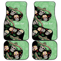 Mexican Sugar Skull Personalized Car Mats Dia de Los Muertos Vibe LT9 - Wonder Print Shop
