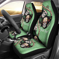 Mexican Sugar Skull Personalized Car Seat Cover Dia de Los Muertos Vibe LT9 - Wonder Print Shop