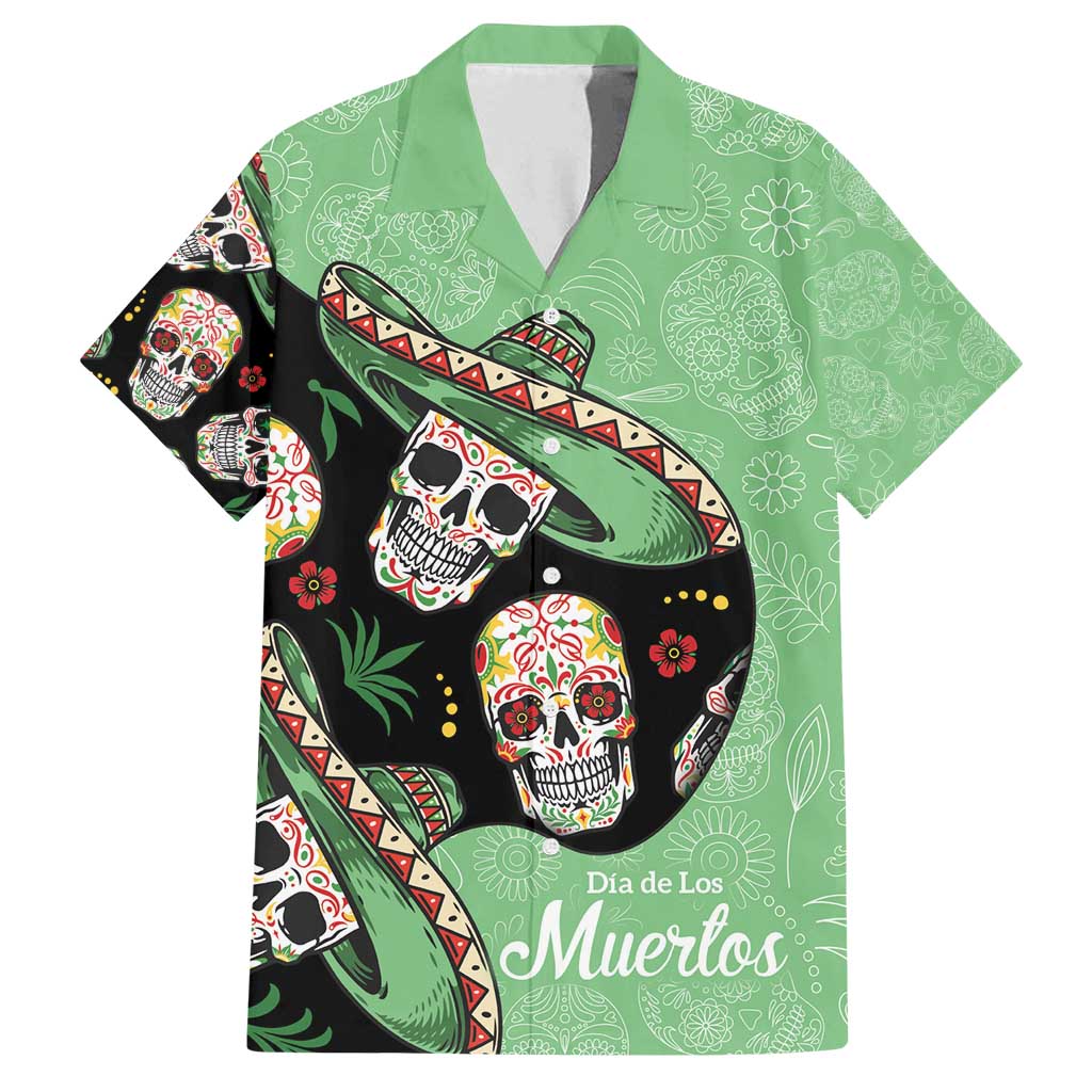 Mexican Sugar Skull Personalized Family Matching Long Sleeve Bodycon Dress and Hawaiian Shirt Dia de Los Muertos Vibe LT9 - Wonder Print Shop