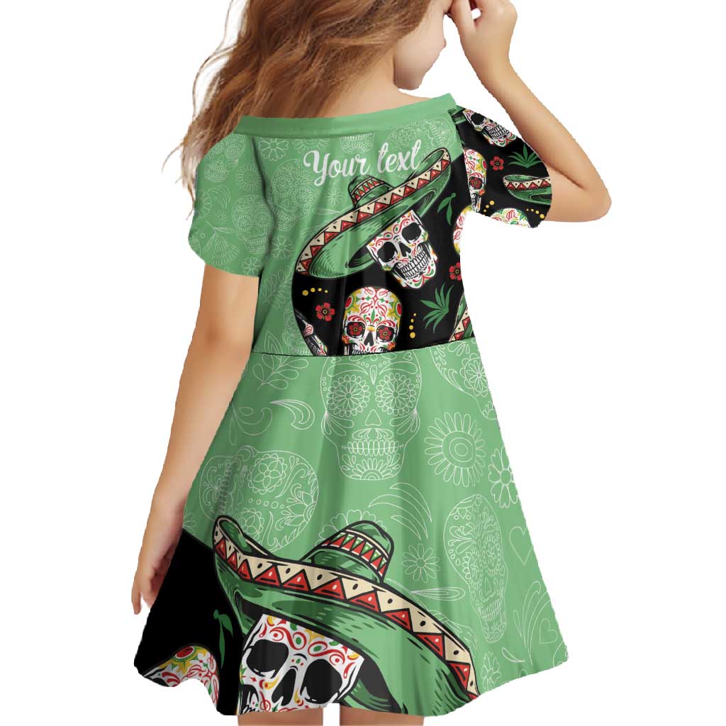 Mexican Sugar Skull Personalized Family Matching Mermaid Dress and Hawaiian Shirt Dia de Los Muertos Vibe LT9 - Wonder Print Shop
