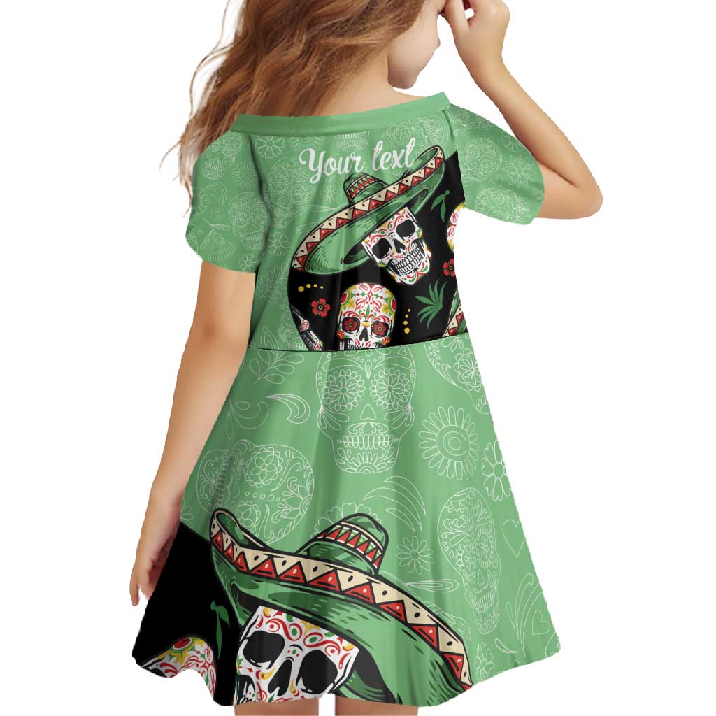 Mexican Sugar Skull Personalized Family Matching Off Shoulder Maxi Dress and Hawaiian Shirt Dia de Los Muertos Vibe LT9 - Wonder Print Shop