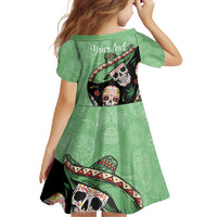 Mexican Sugar Skull Personalized Family Matching Off Shoulder Maxi Dress and Hawaiian Shirt Dia de Los Muertos Vibe LT9 - Wonder Print Shop