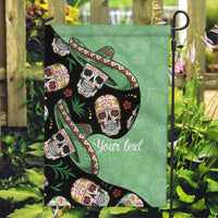 Mexican Sugar Skull Personalized Garden Flag Dia de Los Muertos Vibe - Wonder Print Shop