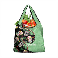 Mexican Sugar Skull Personalized Grocery Bag Dia de Los Muertos Vibe