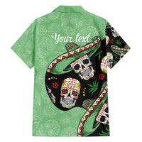 Mexican Sugar Skull Personalized Hawaiian Shirt Dia de Los Muertos Vibe - Wonder Print Shop