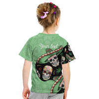 Mexican Sugar Skull Personalized Kid T Shirt Dia de Los Muertos Vibe - Wonder Print Shop