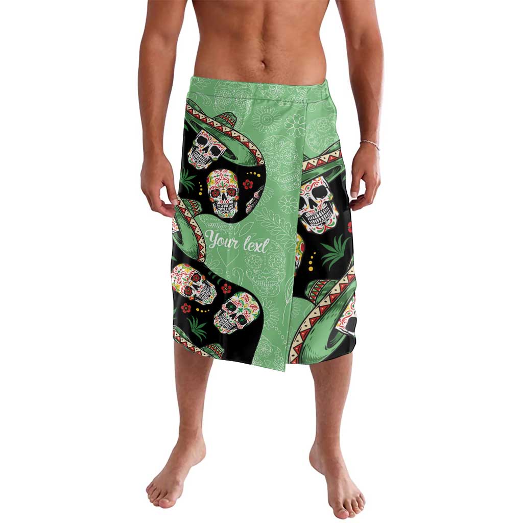 Mexican Sugar Skull Personalized Lavalava Dia de Los Muertos Vibe - Wonder Print Shop