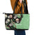 Mexican Sugar Skull Personalized Leather Tote Bag Dia de Los Muertos Vibe - Wonder Print Shop
