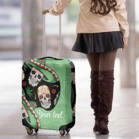 Mexican Sugar Skull Personalized Luggage Cover Dia de Los Muertos Vibe - Wonder Print Shop