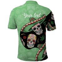 Mexican Sugar Skull Personalized Polo Shirt Dia de Los Muertos Vibe - Wonder Print Shop
