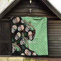 Mexican Sugar Skull Personalized Quilt Dia de Los Muertos Vibe - Wonder Print Shop