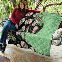 Mexican Sugar Skull Personalized Quilt Dia de Los Muertos Vibe - Wonder Print Shop