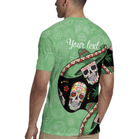 Mexican Sugar Skull Personalized Rugby Jersey Dia de Los Muertos Vibe - Wonder Print Shop
