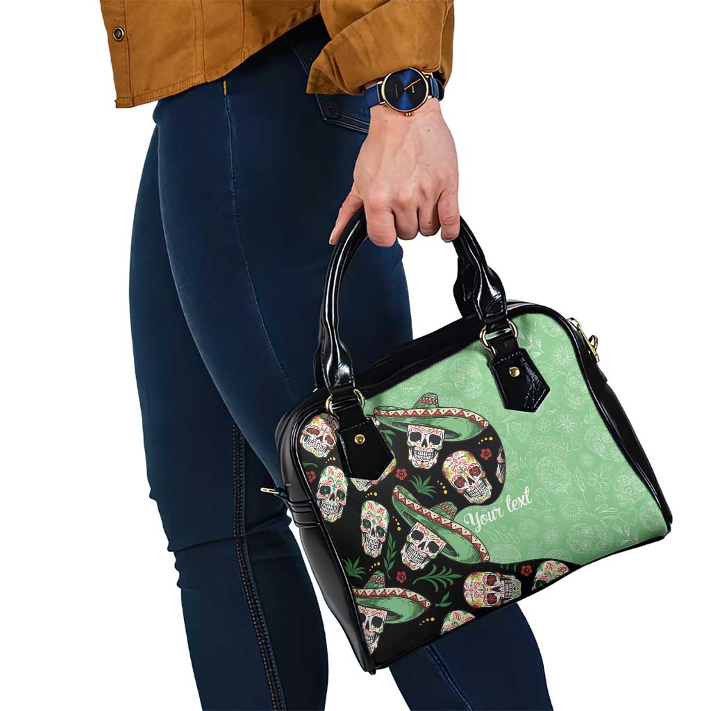 Mexican Sugar Skull Personalized Shoulder Handbag Dia de Los Muertos Vibe