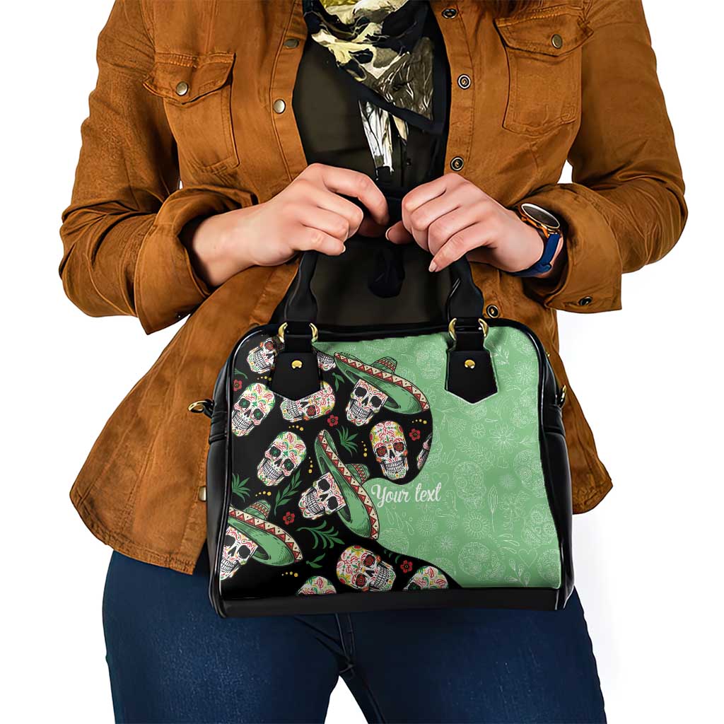 Mexican Sugar Skull Personalized Shoulder Handbag Dia de Los Muertos Vibe