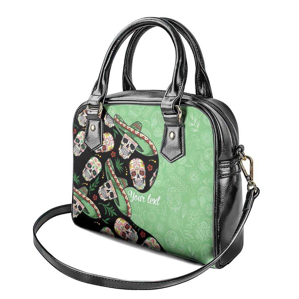 Mexican Sugar Skull Personalized Shoulder Handbag Dia de Los Muertos Vibe