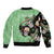 Mexican Sugar Skull Personalized Sleeve Zip Bomber Jacket Dia de Los Muertos Vibe - Wonder Print Shop