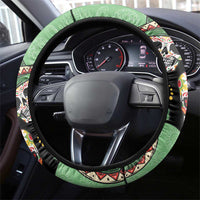 Mexican Sugar Skull Steering Wheel Cover Dia de Los Muertos Vibe - Wonder Print Shop