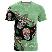 Mexican Sugar Skull Personalized T Shirt Dia de Los Muertos Vibe - Wonder Print Shop