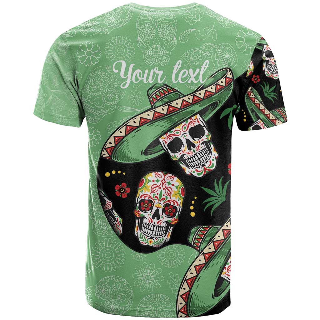 Mexican Sugar Skull Personalized T Shirt Dia de Los Muertos Vibe - Wonder Print Shop