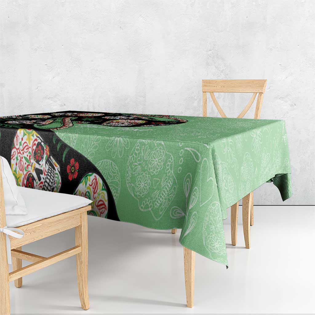 Mexican Sugar Skull Personalized Tablecloth Dia de Los Muertos Vibe - Wonder Print Shop