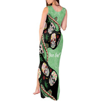 Mexican Sugar Skull Personalized Tank Maxi Dress Dia de Los Muertos Vibe - Wonder Print Shop