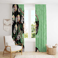 Mexican Sugar Skull Personalized Window Curtain Dia de Los Muertos Vibe - Wonder Print Shop