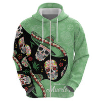 Mexican Sugar Skull Personalized Zip Hoodie Dia de Los Muertos Vibe - Wonder Print Shop