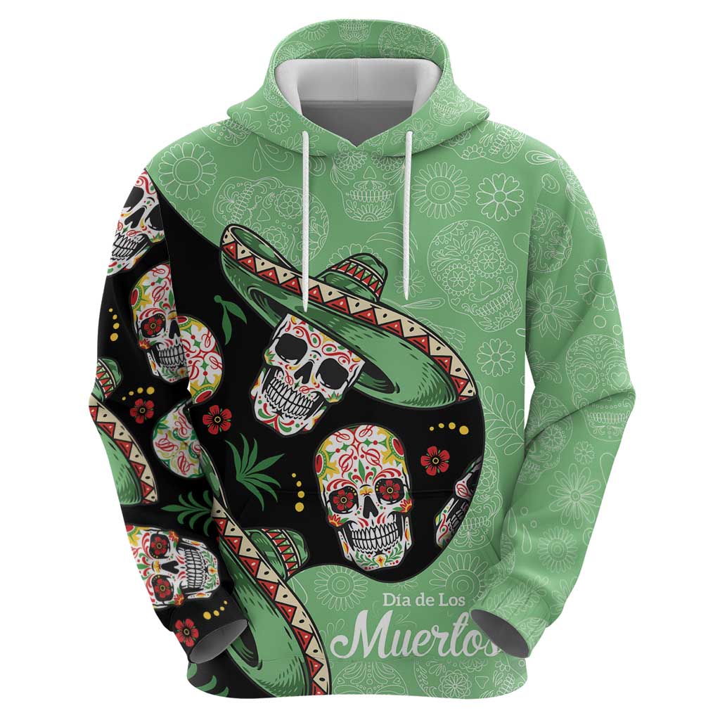 Mexican Sugar Skull Personalized Zip Hoodie Dia de Los Muertos Vibe - Wonder Print Shop