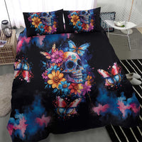 Mexican La Calaca and Butterfly Bedding Set Skull Day Of The Dead LT9 - Wonder Print Shop