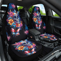 Mexican La Calaca and Butterfly Car Seat Cover Skull Day Of The Dead LT9 - Wonder Print Shop