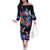 Mexican La Calaca and Butterfly Family Matching Off The Shoulder Long Sleeve Dress and Hawaiian Shirt Skull Day Of The Dead - Wonder Print Shop