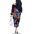 Mexican La Calaca and Butterfly Family Matching Off The Shoulder Long Sleeve Dress and Hawaiian Shirt Skull Day Of The Dead - Wonder Print Shop