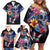 Mexican La Calaca and Butterfly Family Matching Off Shoulder Short Dress and Hawaiian Shirt Skull Day Of The Dead LT9 - Wonder Print Shop