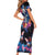 Mexican La Calaca and Butterfly Family Matching Short Sleeve Bodycon Dress and Hawaiian Shirt Skull Day Of The Dead - Wonder Print Shop