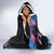 Mexican La Calaca and Butterfly Hooded Blanket Skull Day Of The Dead