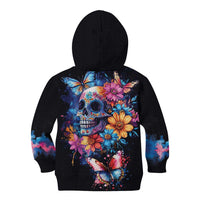 Mexican La Calaca and Butterfly Kid Hoodie Skull Day Of The Dead - Wonder Print Shop